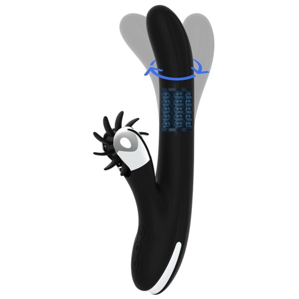 VIBROMASSEUR RABBIT ROTATEUR - BLACKSILVER Sextoys rabbit rotatifs 67 € sur AnVy.fr, le loveshop engagé