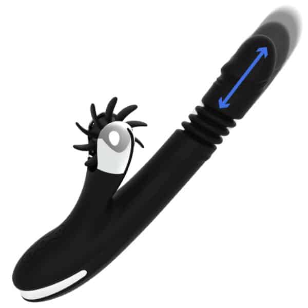 SEXTOY RABBIT VA-ET-VIENT RECHARGEABLE NOIR Sextoys rabbit rotatifs 67 € sur AnVy.fr, le loveshop engagé