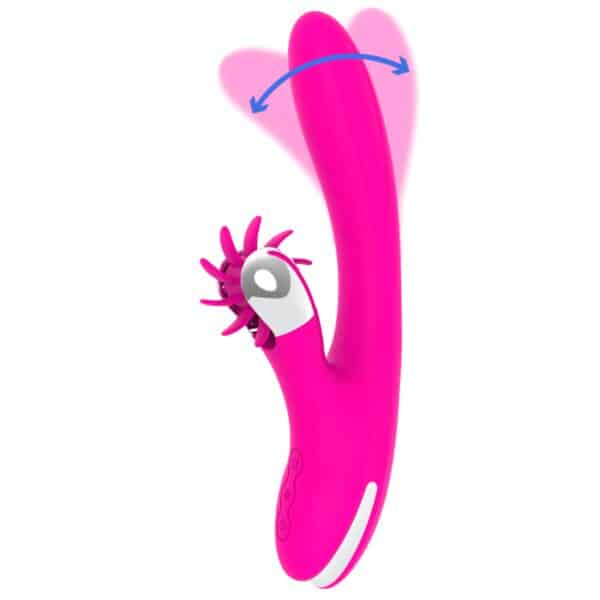 SEXTOY RABBIT EFFET VAGUE EN SILICONE ROSE Sextoys rabbit rotatifs 68 € sur AnVy.fr, le loveshop engagé