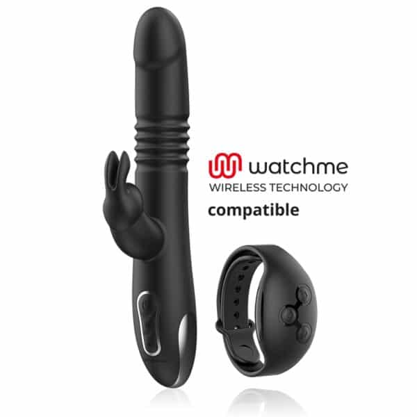 SEXTOY RABBIT VA ET VIENT NOIR RECHARGEABLE Sextoys rabbit rotatifs 80 € sur AnVy.fr, le loveshop engagé