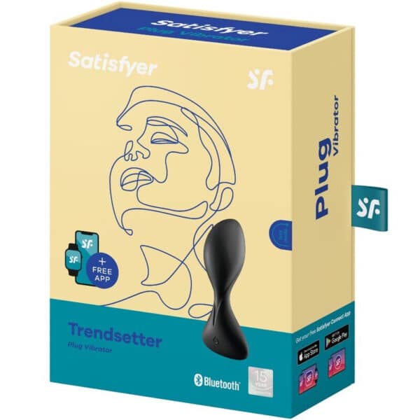 VIBRO ANAL EN SILICONE NOIR AVEC APP - SATISFYER Plugs vibrants 70 € sur AnVy.fr, le loveshop engagé