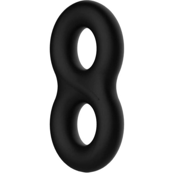 DOUBLE BAGUE PÉNIENNE EN SILICONE NOIRE Cockring ajustables 18 € sur AnVy.fr, le loveshop engagé