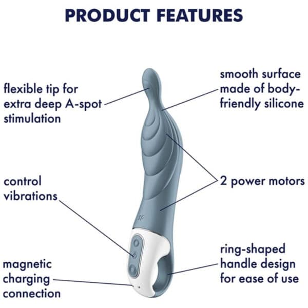 SEXTOY POINT-A RECHARGEABLE À POIGNÉE GRIS Vibro point-G 60 € sur AnVy.fr, le loveshop engagé