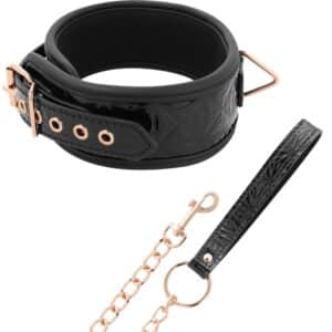 COLLIER BDSM NOIR AVEC LAISSE EN CUIR VEGAN Colliers 30 € sur AnVy.fr, le loveshop engagé