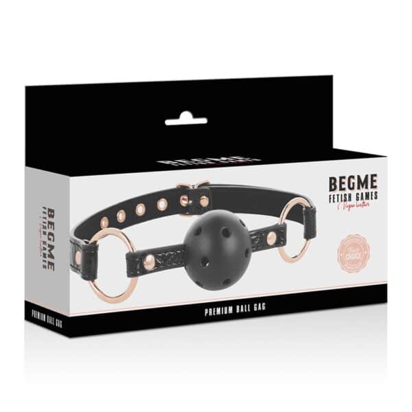 BÂILLON BDSM À BOULE À TROU NOIR EN CUIR VEGAN Baillons & Gag 26 € sur AnVy.fr, le loveshop engagé