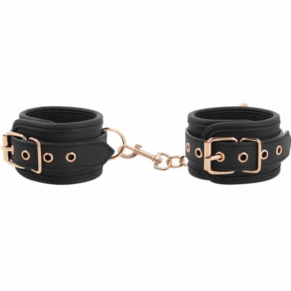 MENOTTES CHEVILLES BDSM NOIRES EN CUIR VEGAN Menottes 30 € sur AnVy.fr, le loveshop engagé