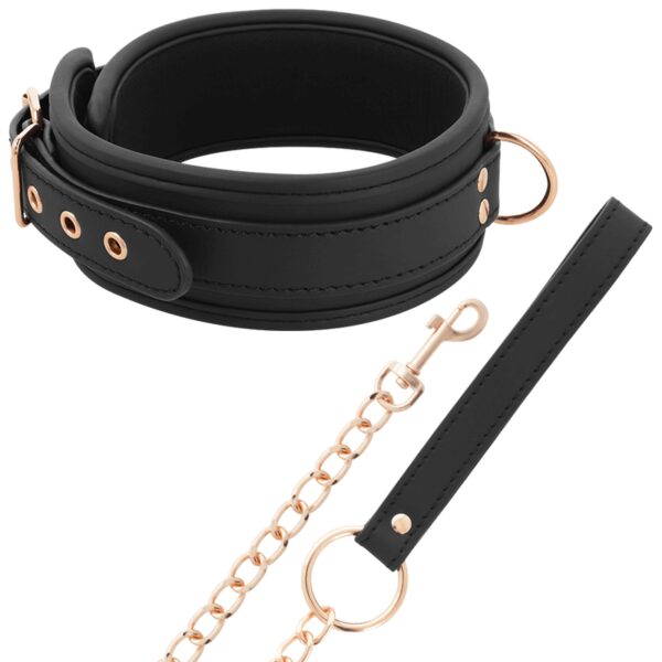 COLLIER BDSM EN CUIR VEGAN NOIR BDSM AVEC LAISSE Colliers 40 € sur AnVy.fr, le loveshop engagé