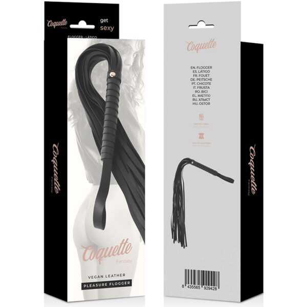 MARTINET BDSM EN CUIR VEGAN NOIR - COQUETTE Fouets & Martinets 27 € sur AnVy.fr, le loveshop engagé