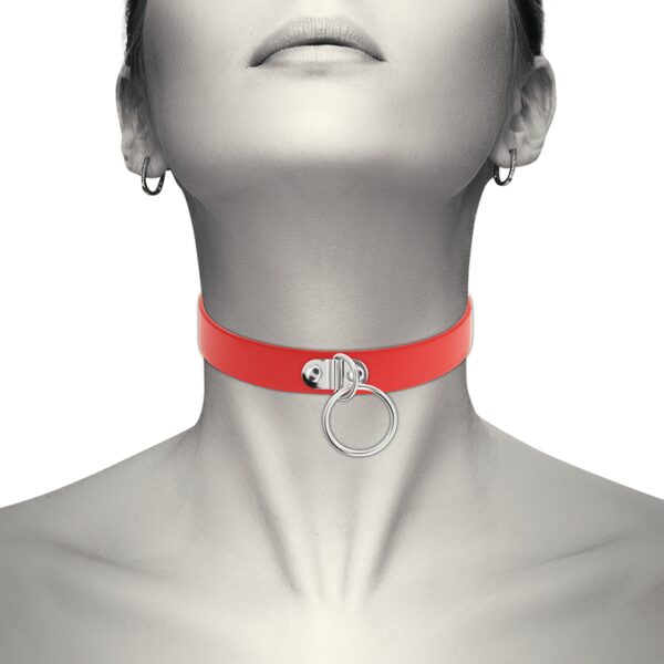 COLLIER BDSM EN CUIR 100% VEGAN ROUGE Colliers 17 € sur AnVy.fr, le loveshop engagé