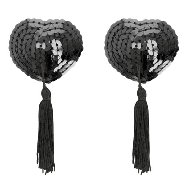 COUVRE TETONS AVEC POMPONS NOIRS - COQUETTE Cache-tétons 24 € sur AnVy.fr, le loveshop engagé