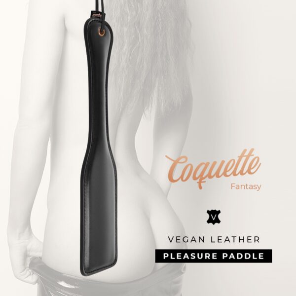 PAGAIE BDSM NOIR EN CUIR VEGAN - COQUETTE Paddle 27 € sur AnVy.fr, le loveshop engagé