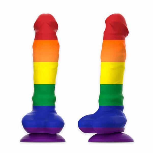GROS DILDO RÉALISTE DRAPEAU LGBTQIA+ - MYTHOLOGY Godes réalistes 47 € sur AnVy.fr, le loveshop engagé